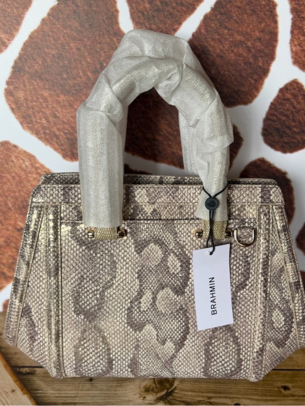 NWT Brahmin Small Arden Gold Blissful Snake BRAHMIN CAPSULE LIMITED EDITION $415 - Picture 13 of 16